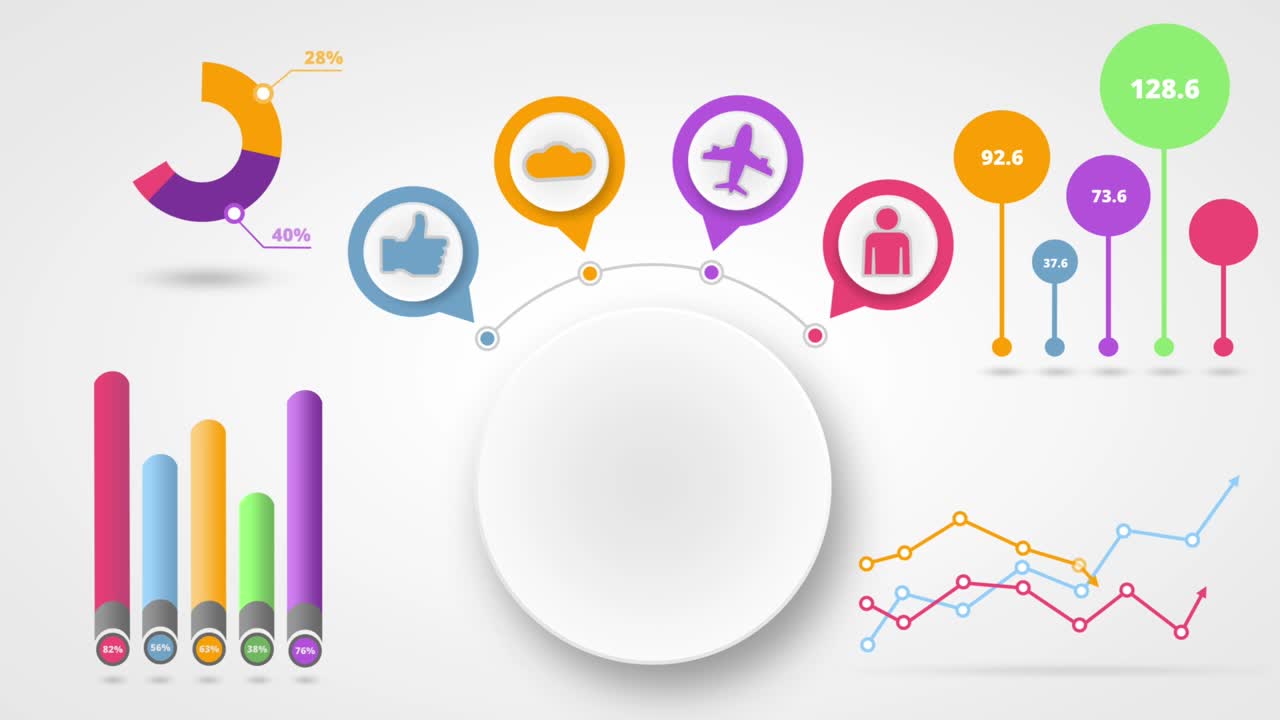 cuadros de informes de inversión empresarial