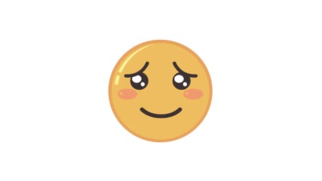 다양한 감정 표현을 표시하는 애니메이션 이모티콘