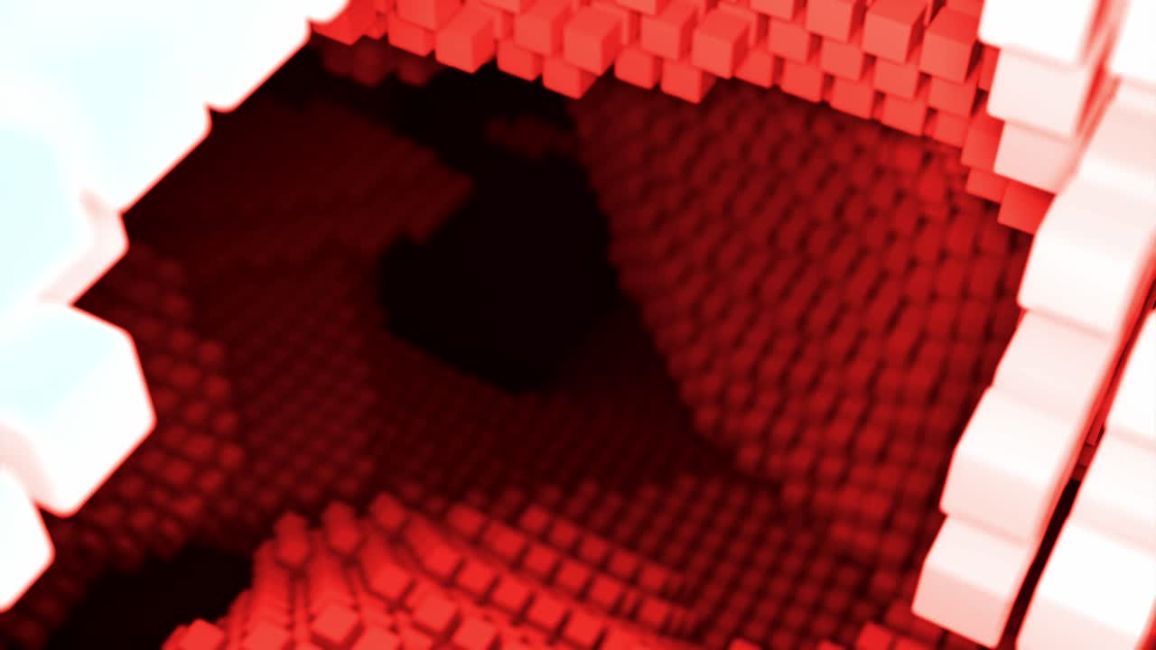 patrón de cubo rojo abstracto