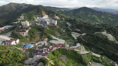 general landscape view of the brinchang district within the cameron highlands area of malaysia