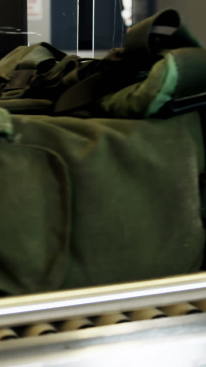 Luggage on the baggage carousel