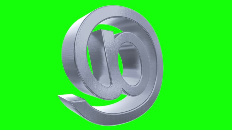 Chiocciola simbolo ruotare email internet web social network e-mail digitale loop 4K