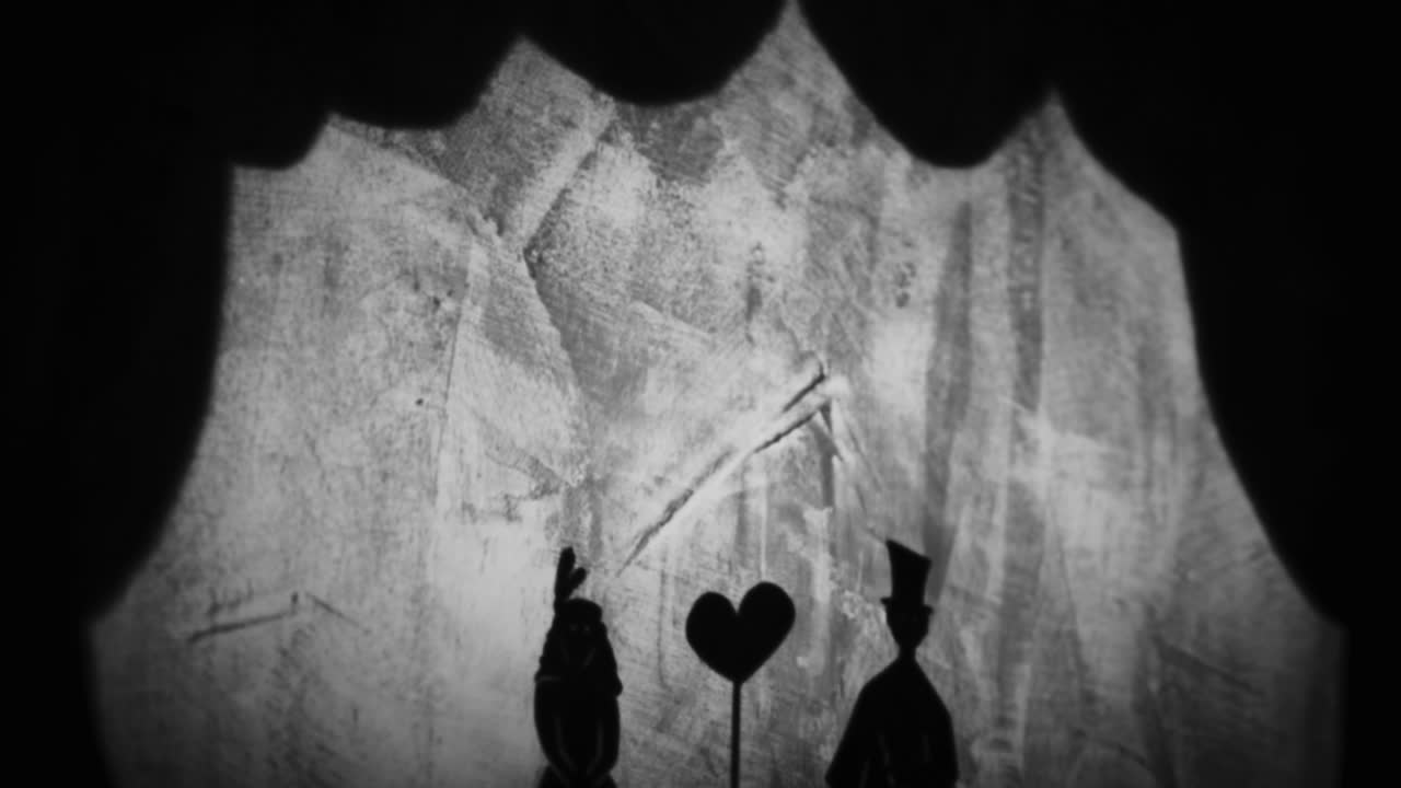 Shadow Puppets of a Romantic Couple