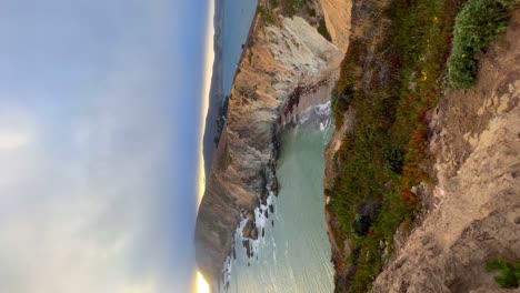 video shot of the beautiful sunset from the viewpoint of the beach balandra