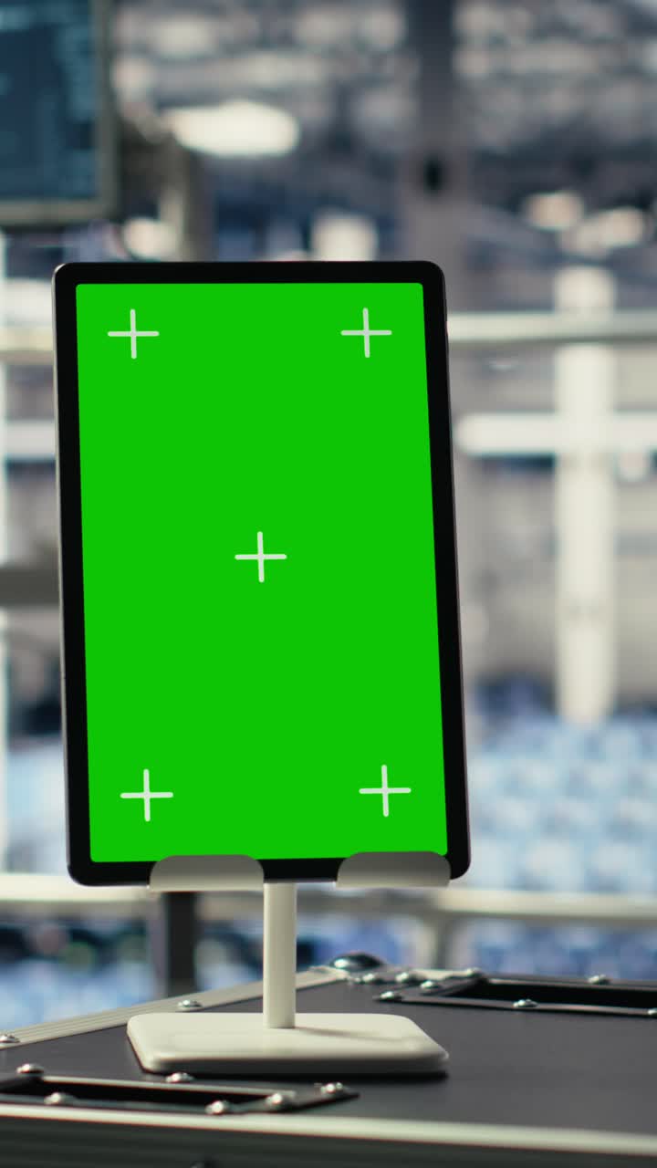 Vertical Video Close Up Of Mockup Device In Data Center With Supercomputers Gear