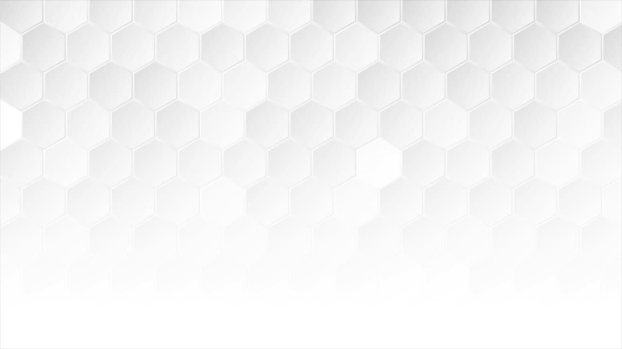hexágonos geométricos blancos tecnología abstracta fondo de movimiento