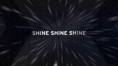 animation of multiple shine text over dark background