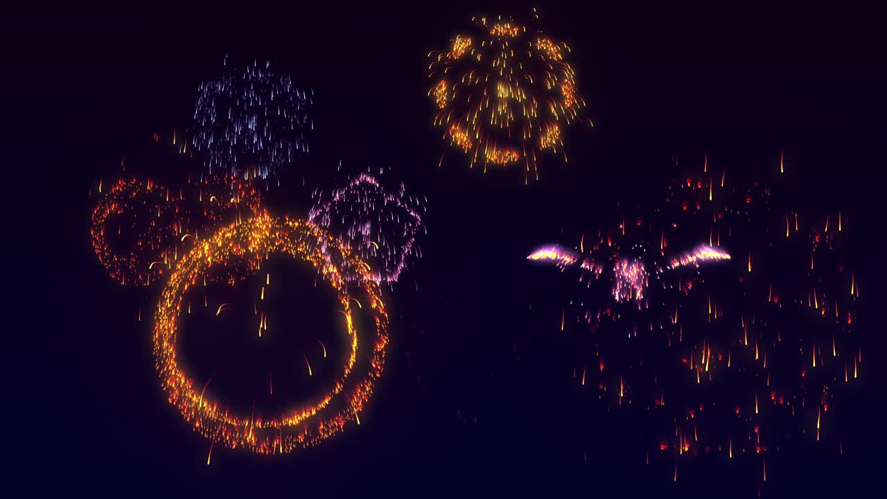 다중 유형의 화재 작업 입자 효과 애니메이션