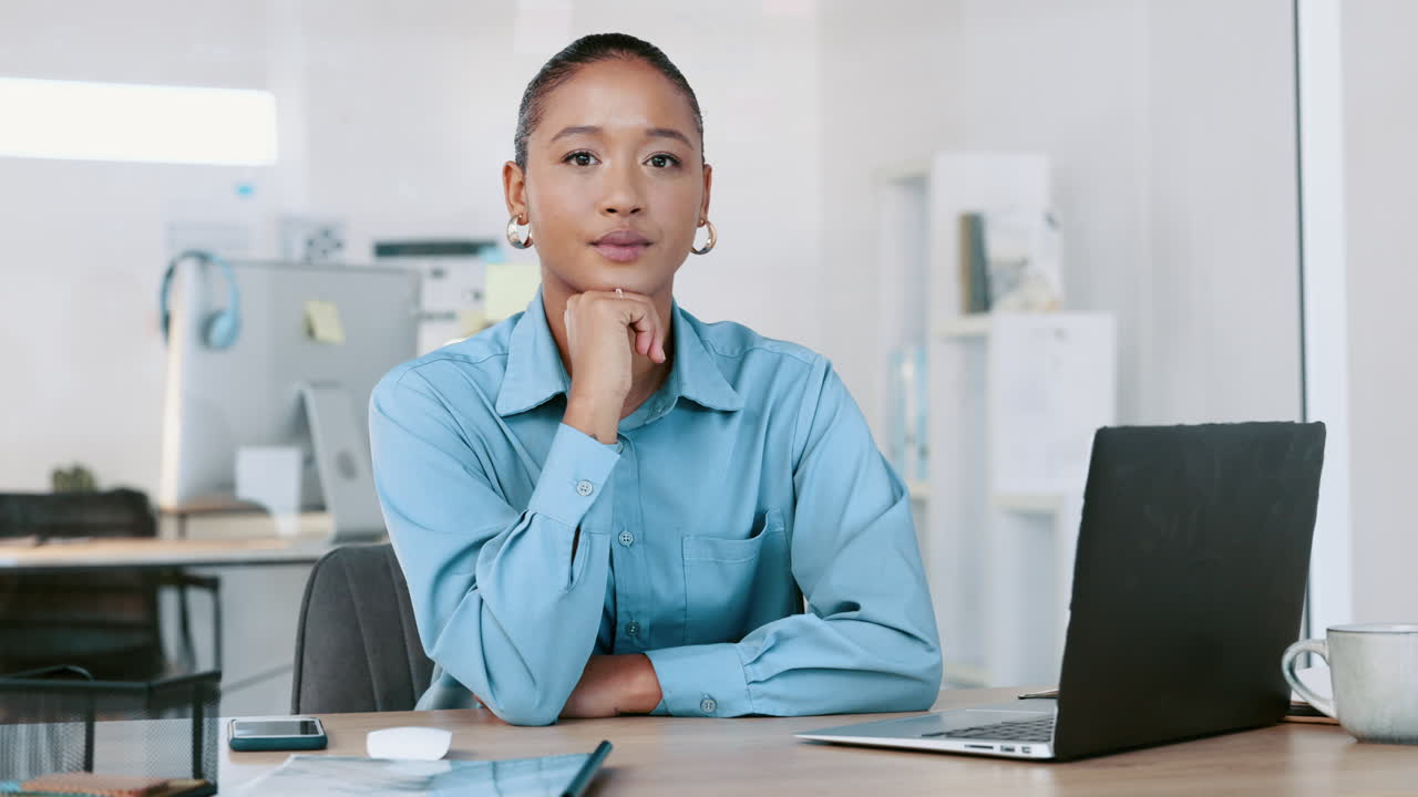 Young, serious and professional female leader