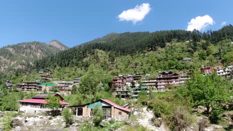 natural diversity and houses in the hilly areas.