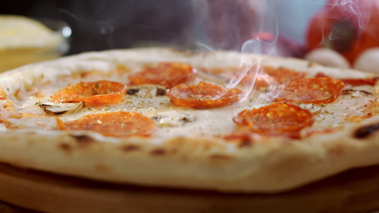 Close-up of Pepperoni Pizza