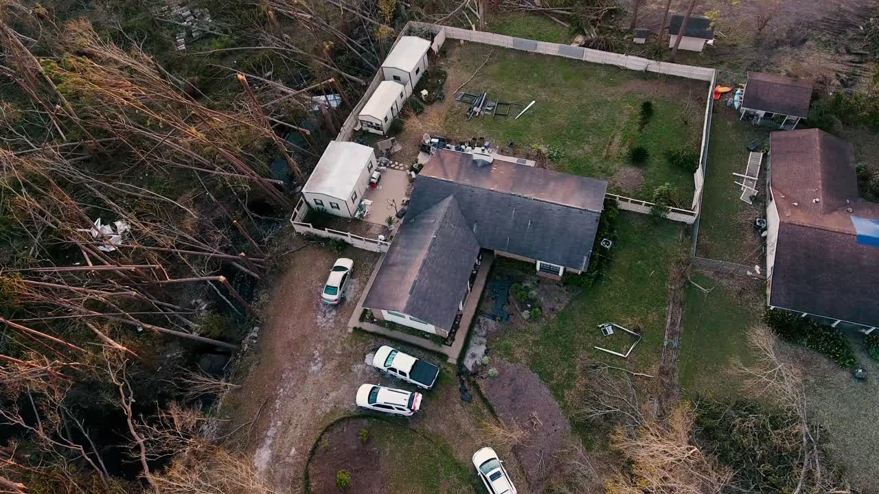 fly into a hurricane-damaged home