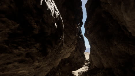 desert canyon: a narrow passage through rocks