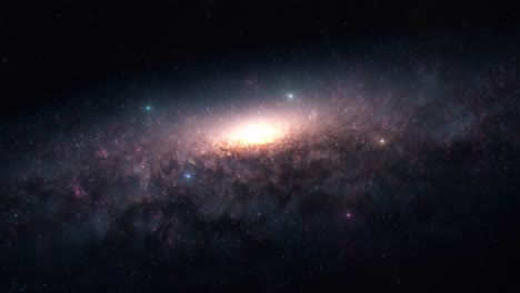 se aleja lentamente de una gran galaxia espiral