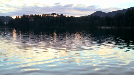 beautiful reflections on a rural lake