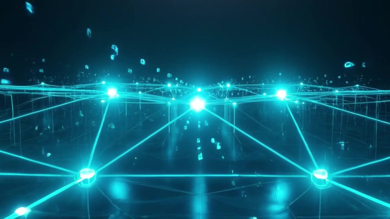 Digital Network Connection with Floating Binary Data Particles