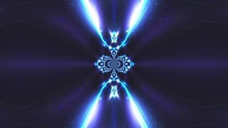 azul fractal caleidoscópico