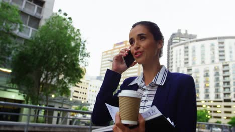 businesswoman talking on mobile phone