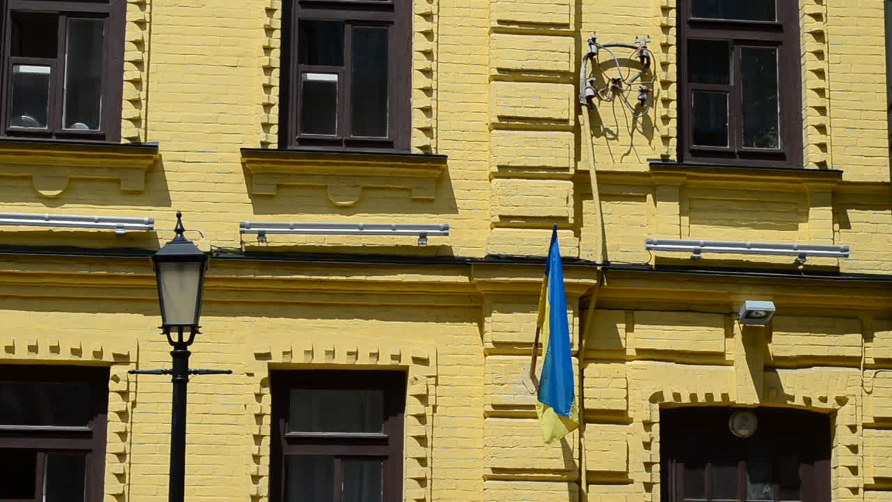 Julkisivun kuvaus. Kiovan, Ukrainan, arkkitehtuurin kuvaus.