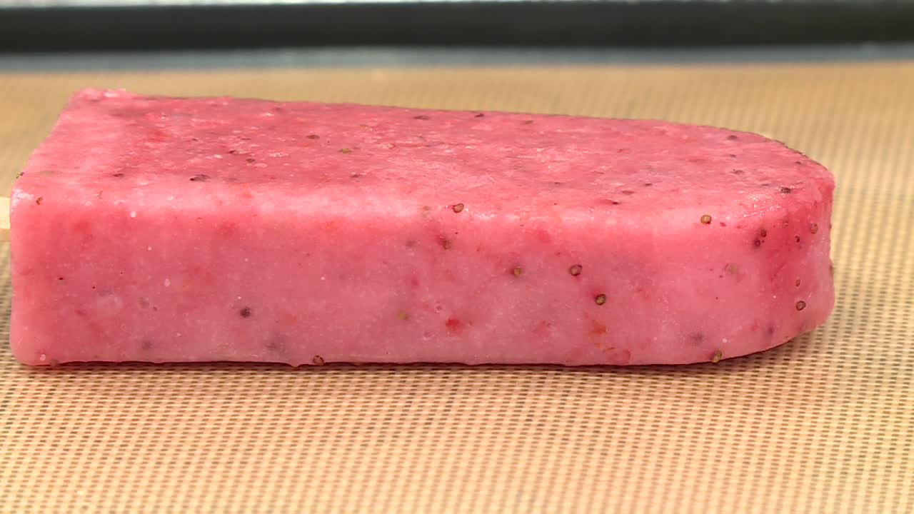Pink Strawberry Popsicle