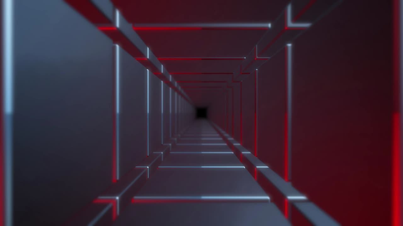 Futuristic Tunnels Loop – Red and Blue