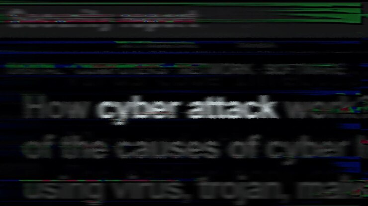 Headline news titles media with cyber attack seamless looped