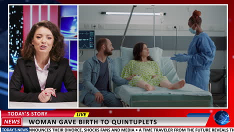 reporting news about miracle childbirth