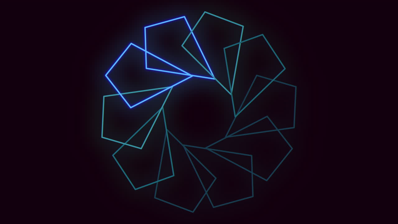 Circular blue lines mesmerizing depth and movement in a mysterious design