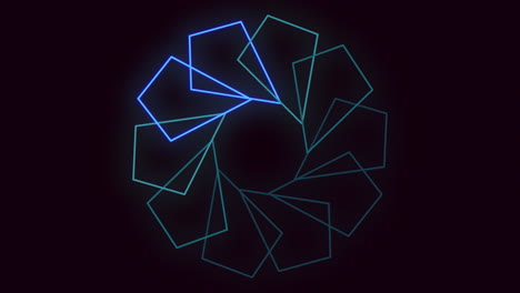 circular blue lines mesmerizing depth and movement in a mysterious design