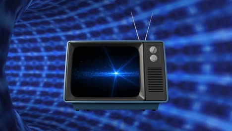 televisión que viaja a través de un tubo de alambre eléctrico
