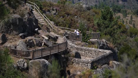 Romantic-lookout-post-of-the-Ribeira-Sacra-in-Lugo-Spain,-still-shot