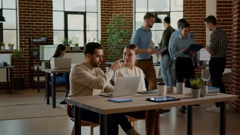 diverse business people collaborating and working in a modern office space