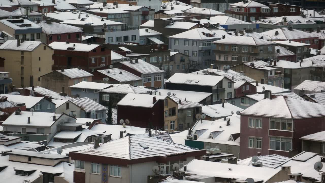 눈 인 도시 풍경