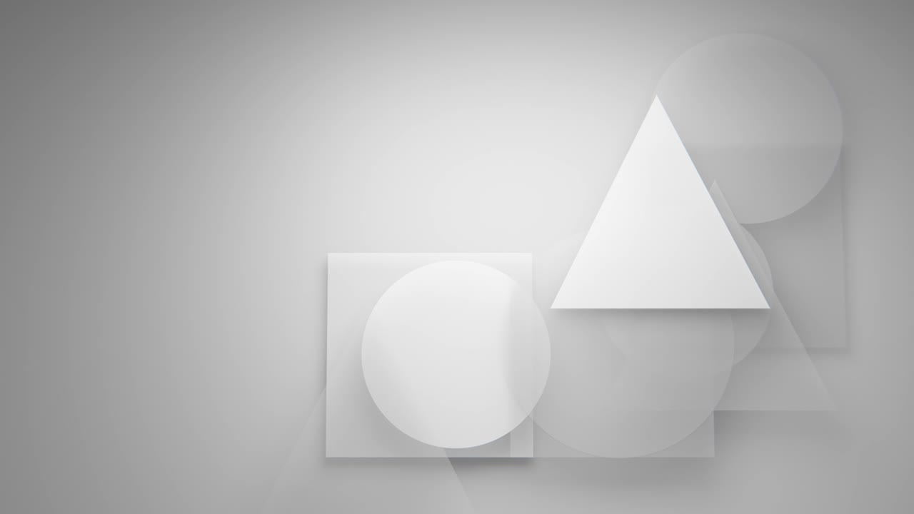 Dynamic Abstract Geometric Shapes in Grey and White