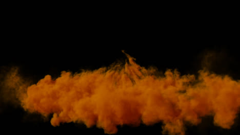 orange smoke cloud