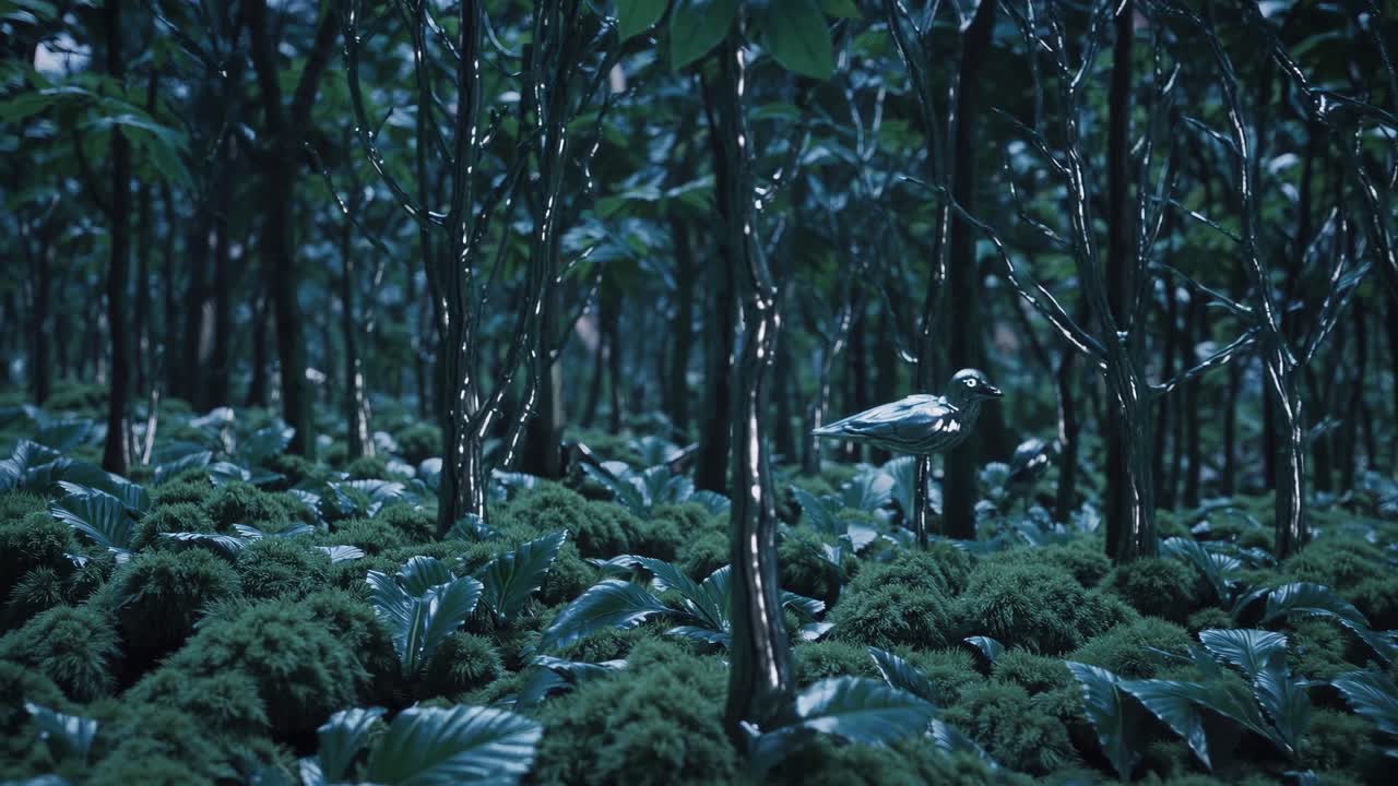 신비한 숲의 장면