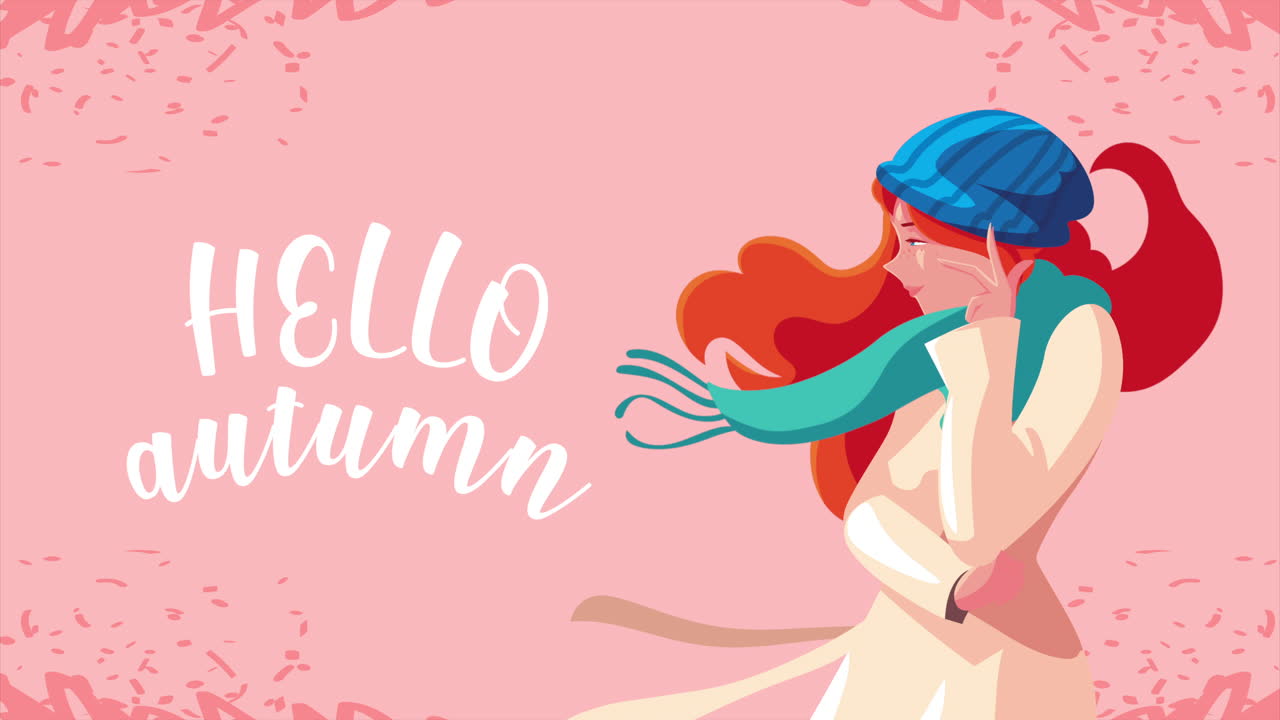 mujer con traje de otoño