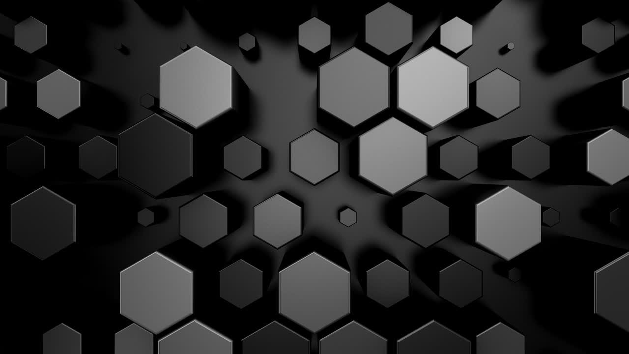 애니메이션 육각형의 배경