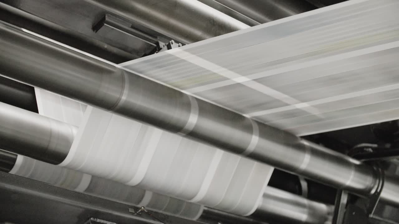 Tomorrow's newspapers are printed on a high speed printing press 2