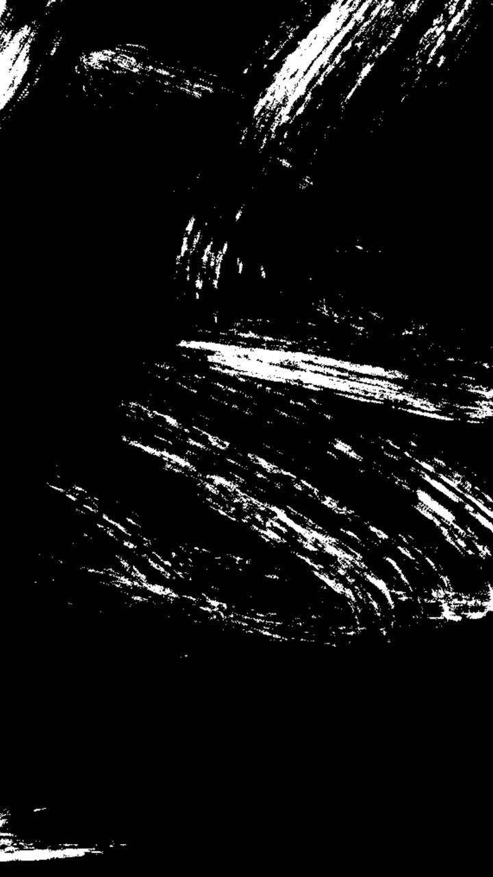 Dynamic White Paint Brush Strokes Reveal on Black Background