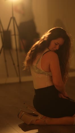 studio performance of a woman