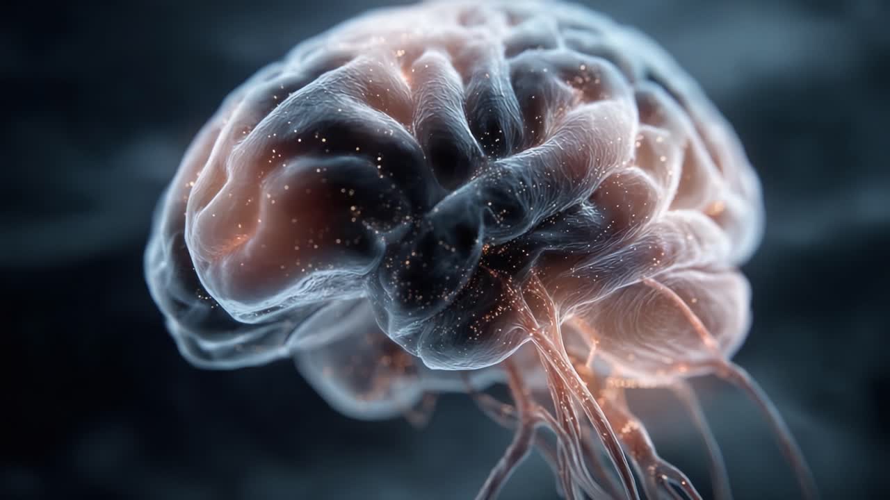 A Stunning Visual Representation of a Brain with Glowing Neural Connections, Captured in Intricate Detail to Showcase the Complexity of Human Cognition and Anatomical Structures