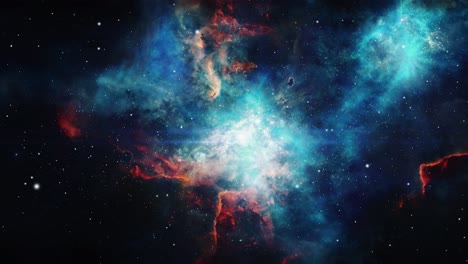 universo 4k, volando al espacio y nebulosa en el espacio profundo