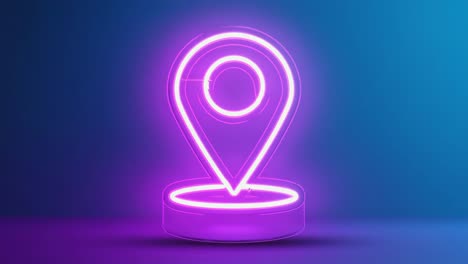 neon location pin