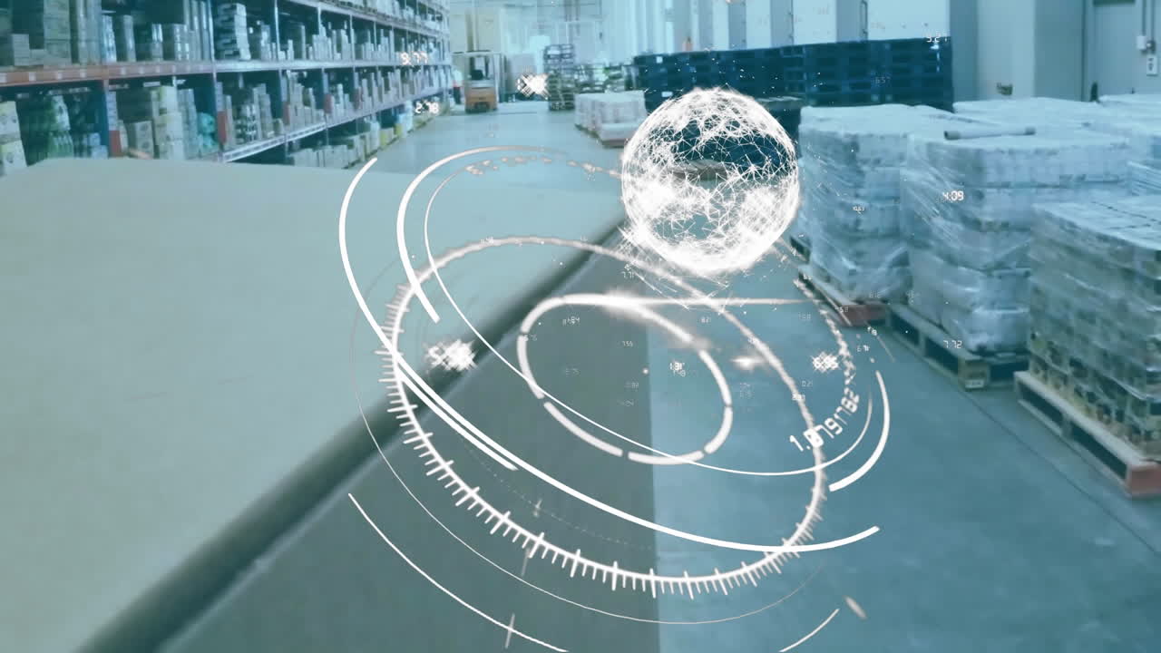 스 ⁇  스캐닝과 창고 위의 글로브의 애니메이션