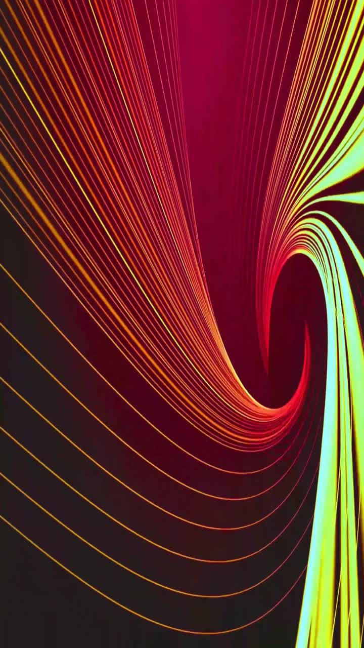 Colorful Abstract Light Lines Swirling in a Seamless Loop