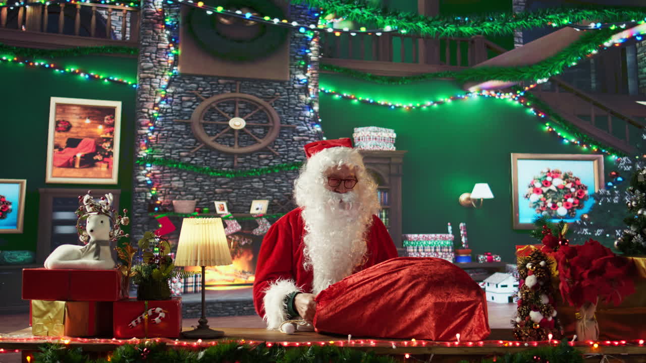 Festive Christmas Scene with Santa Claus