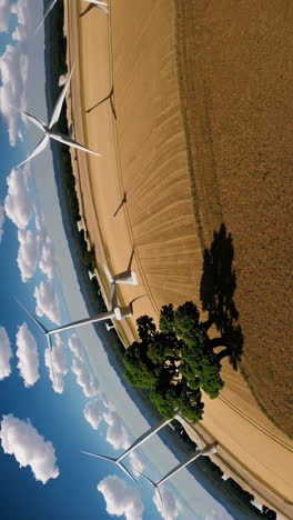 wind farm and countryside landscape