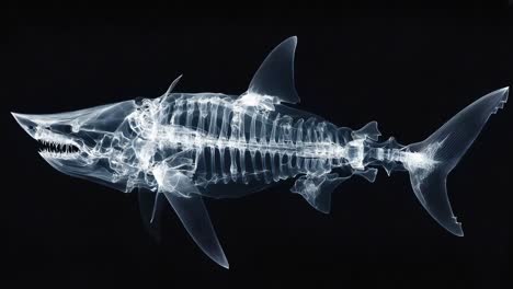 x-ray skeleton of a shark