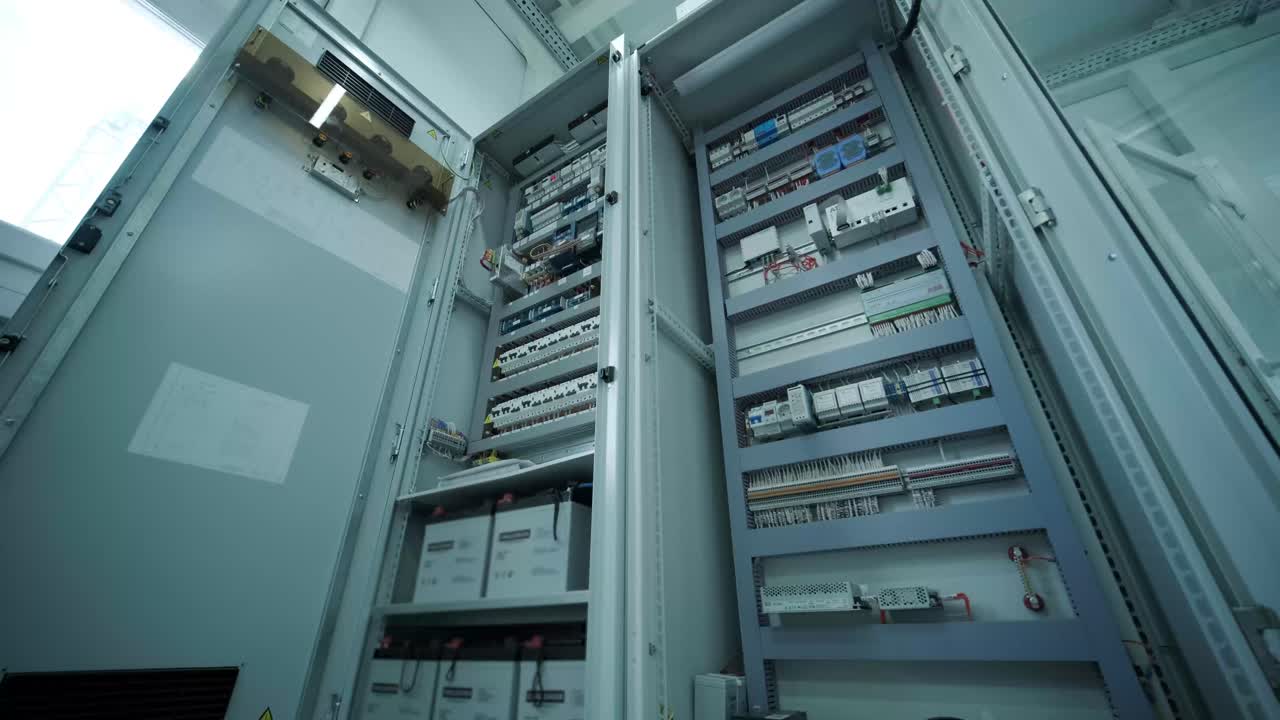 Center cabinet or consumer unit for maintenance in main power distribution system room.